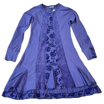 Naartjie Kids Girls Vintage Purple Multi-Pattern Flocked Poplin Long Sle... - $21.12