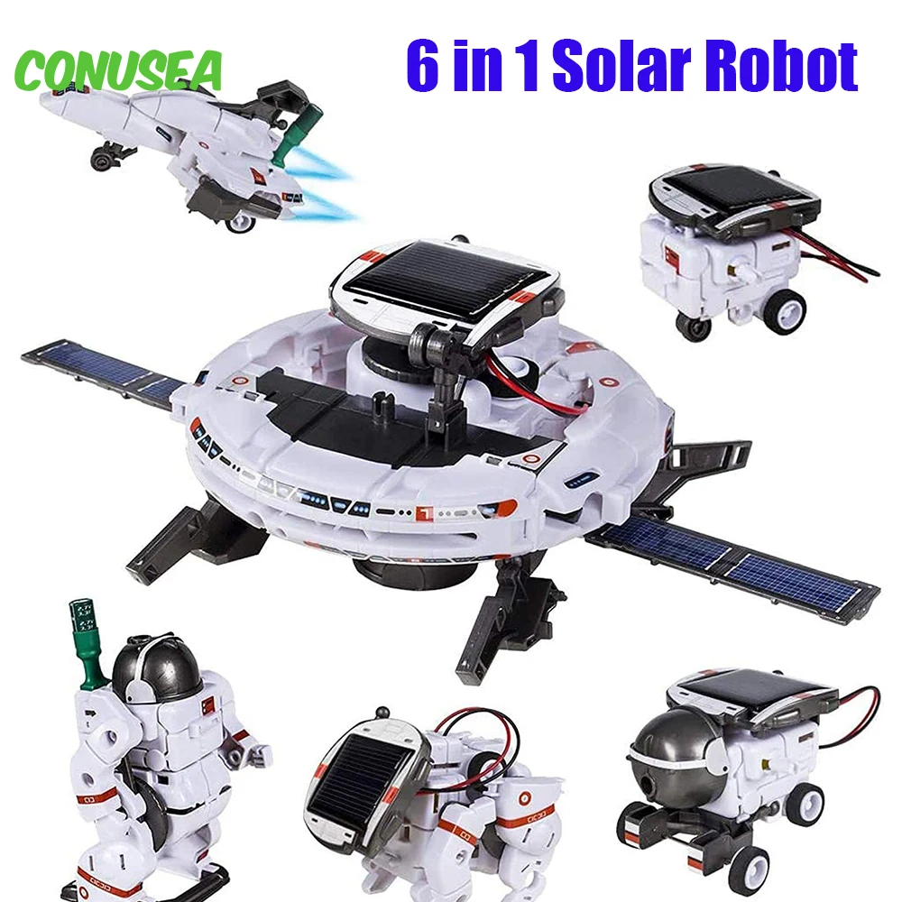 Creative 6 In 1 Solar Robot Car Space Ship Toys Technology Science Kits ... - £10.22 GBP