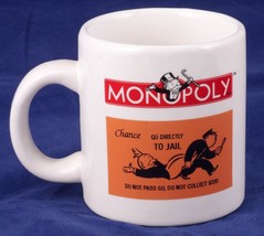 Monopoly Coffee Mug w/ Go Directly to Jail, Do Not Pass Go, Do Not Colle... - £14.42 GBP