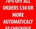 KEEP THE SALE GOING!! 70% OFF ALL $30 OR MORE AUTOMATICALLY AT CHECKOUT ... - $0.00