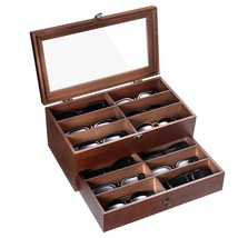 humberboat Sunglasses Storage Organizer, 12 Slots Wooden Lens Box Multip... - $32.66