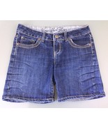Vanilla Star Women&#39;s Size 9 Low Rise Flap Pocket Denim Blue Jean Short S... - $7.92