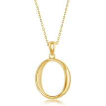 Sterling Silver Gold Plated &#39;O&#39; Pendant - £30.30 GBP