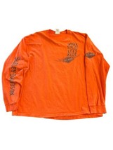 Harley Davidson Mens 2XL Long Sleeve Orange T Shirt Las Vegas - £18.77 GBP