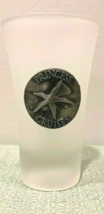 PRINCESS CRUISES Shot Glass 3 1/2&quot; Flared Frosted Raised Metallic Starfish Logo - £7.94 GBP