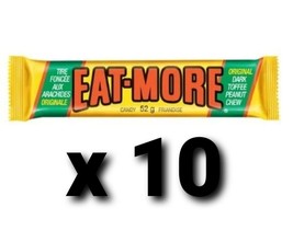 10 x EAT-MORE Chocolate Candy Bar Hershey Canadian 52g each Free Shipping - £23.98 GBP