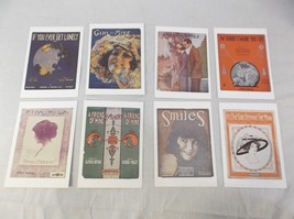 Unique Song Cards with Sheet Music inside The Bottom Line lot of 8 100254 - £10.38 GBP