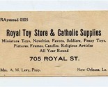 Royal Toy Store &amp; Catholic Supplies Card Mrs. A M Levy New Orleans Louis... - £22.26 GBP