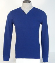 Guess The Classic Rib Blue Long Sleeve Thermal Shirt Mens Small S NWT - $69.29