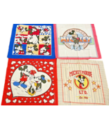 Bandanas 4 Disney Mickey Mouse 1980s Hankerchiefs Vintage - £32.20 GBP