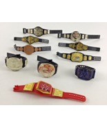 WWE Championship Belts Action Figure Accessories 10pc Lot Tag Team Heavy... - $132.62 CAD