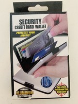 Security Durable Aluminum Credit Card Blue Wallet - £5.41 GBP