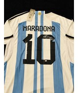 Diego Maradona Signed Argentina Pro Style Soccer Jersey COA - $299.00