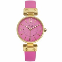 NEW Romilly 9881A Womens Nova Collection Pink Dial Pink Leather Gold Steel Watch - £18.94 GBP