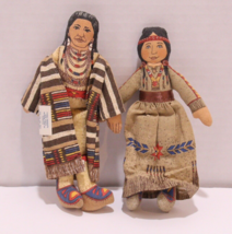 Hallmark Famous Americans Cloth Doll Toys (2) Chief Joseph &amp; Indian Girl 1979 - £7.94 GBP