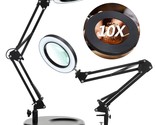 10X Desk Magnifying Glass With Light, 2-In-1 Heavy Duty Base&amp;Clamp Magni... - $69.99