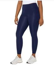 Fabletics Womens Leggings Navy Blue Oasis Pureluxe Pockets Stretch Active - $744.90 MXN