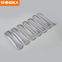 SHINEKA Car Styling Front Grille Ring Cover Honeycomb Style Chrome Black   Wrang - £129.12 GBP