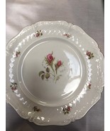 Lithenbach, Bavaria, Germany, Moss Rose, Dinner Plate, gold trim, 8 1/2”... - $18.99
