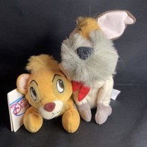 Disney Store Oliver and Company Oliver And Dodger Bean Bag 7&quot; Plush Toy NWT - £22.70 GBP