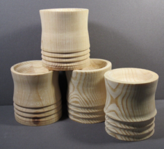 Unfinished Wood Risers Hand-Turned 3&quot;x3&quot; Crafting Repurpose Display Paperweight - £7.80 GBP