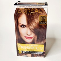 Loreal Superior Preference Paris Couture Hair Color #5CG Iced Golden Brown - £10.39 GBP