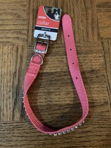 Meijer Dog Collar Medium Pink Rhinestone - £12.56 GBP