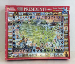 White Mountain 1000 Piece Jigsaw Puzzle United States Presidents Complet... - $7.66