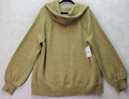 Free People Peridot Heather Sweater Women Large Green Knit Long Sleeve Cowl Neck - £32.82 GBP