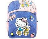 Hello Kitty 16&quot; Niños &#39; Lujo Mochila Escolar - Denim Azul Rosa Nuevo - $14.99
