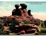 Sphinx Rock Rosso Buttes District Wyoming Wy Unp DB Cartolina P20 - $3.03