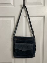 The Sak Dark Teal Leather Ventura Purse Handbag Wallet Pocket  Embossed Western - £18.38 GBP