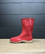 Sloggers Red Rubber Mid Calf Rain Muck Chore Boots Women’s Sz 8 USA - £23.56 GBP
