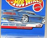 1999 Hot Wheels #675 First Editions 7/26 PONTIAC RAGEOUS Red w/Tinted Ro... - $7.15