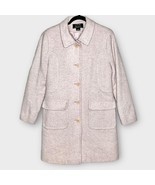 IZZI COLLECTION Pink tweed wool blend long coat Size Large Barbie Jackie O - $99.00