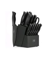 HUNTER.DUAL 15-Piece Kitchen Knife Set with Self-Sharpening Block - $89.09
