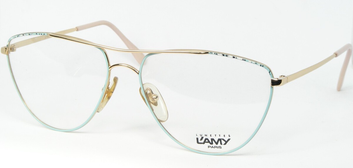 Lentes Paris L&#39;Amy Mireille 228B Verde Pistacho / Oro Gafas 57-14-140mm - $95.79