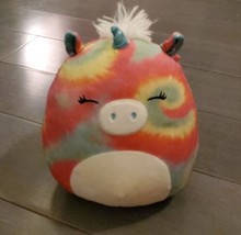 Squishmallows Official Kellytoy Shondie The Tye-Dye Unicorn 8&quot; Plush Toy - £11.00 GBP