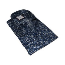 Men's Shirt By CASILA Turkey Cotton Blend Long Sleeves 501570-07 Blue image 3