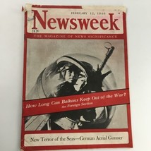 Newsweek Magazine February 12, 1940 New Terror Of The Seas German Aerial Gunner - £22.41 GBP