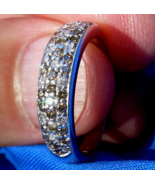 ORIGINAL Le Vian Earth mined Diamond 14K Gold Wedding Band Anniversary R... - $2,750.25