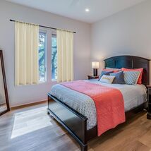 AZRMT Curtains 2 Panels 37x120 Inches Long Grey Sheer Rod Pocket Drapes - €12,86 EUR