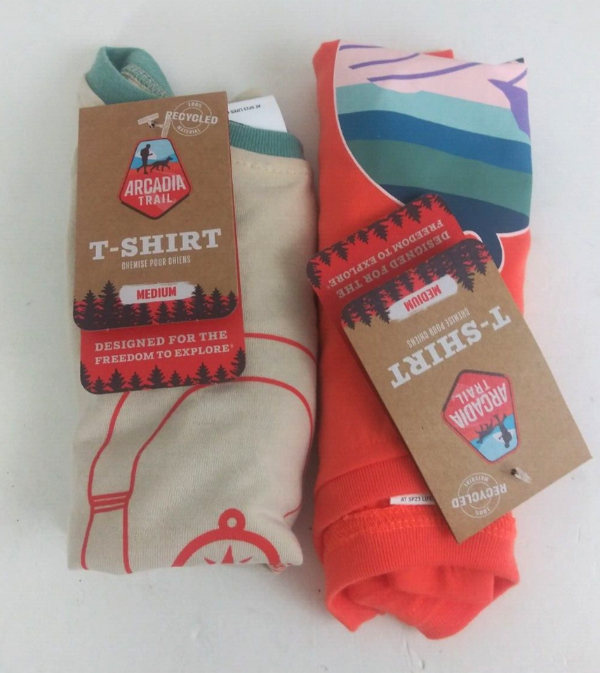NWT Top Paw Lot Of 2 Arcadia Trail Dog T-Shirts Size Medium - $12.86