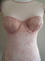 Victoria&#39;s Secret ~ Pink ~ One Piece Bodysuit ~ Teddy ~ Lace/Sheer ~ Size 32B - £23.86 GBP