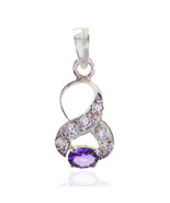captivating Amethyst 925 Sterling Silver Purple Pendant Natural exporter... - $24.97