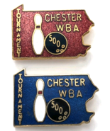 VTG Chester PA WBA Bowling Tournament Pin 500 Series State Shape Lot of ... - €11,05 EUR