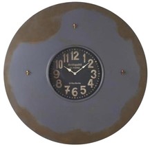 Wall Clock PARIS Fleur De Lis Magnets Silver Iron Brass - £468.32 GBP