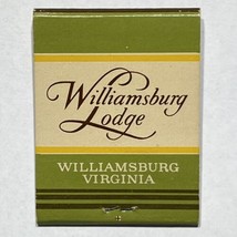 Williamsburg Lodge Hotel Motel Inn Virginia Match Book Cover Matchbox - £3.86 GBP
