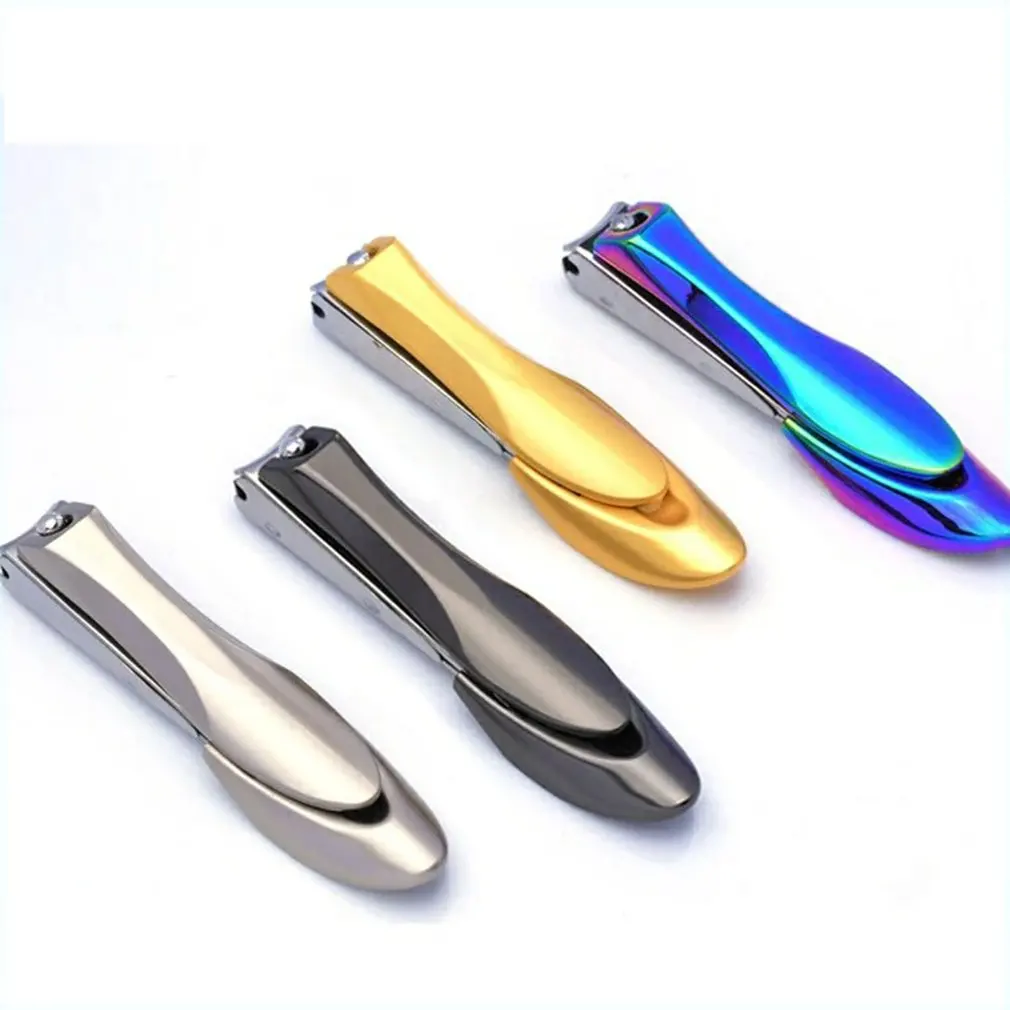 House Home Nail Clippers Stainless Steel Anti Splash Fingernail Cutter Manicure  - £19.61 GBP