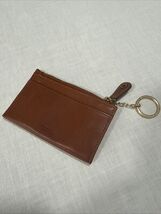 Coach Leather Change Wallet Keychain Tan Brown Zippered Vintage - $49.47